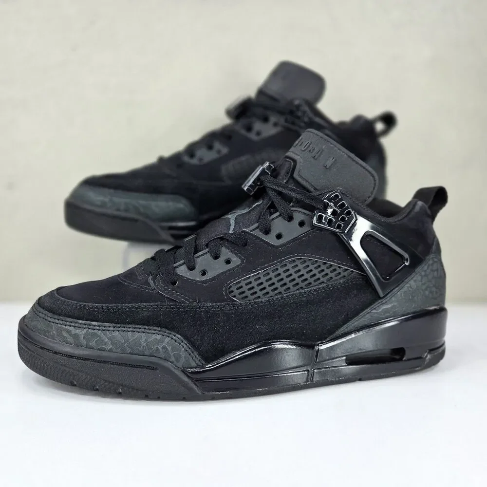 Jordan Spizike Low Black Cat FQ1759-001 Black Sneakers Sz 8.5